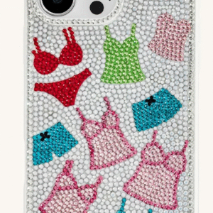 內衣圖案人造水晶電話殼 - 彩色